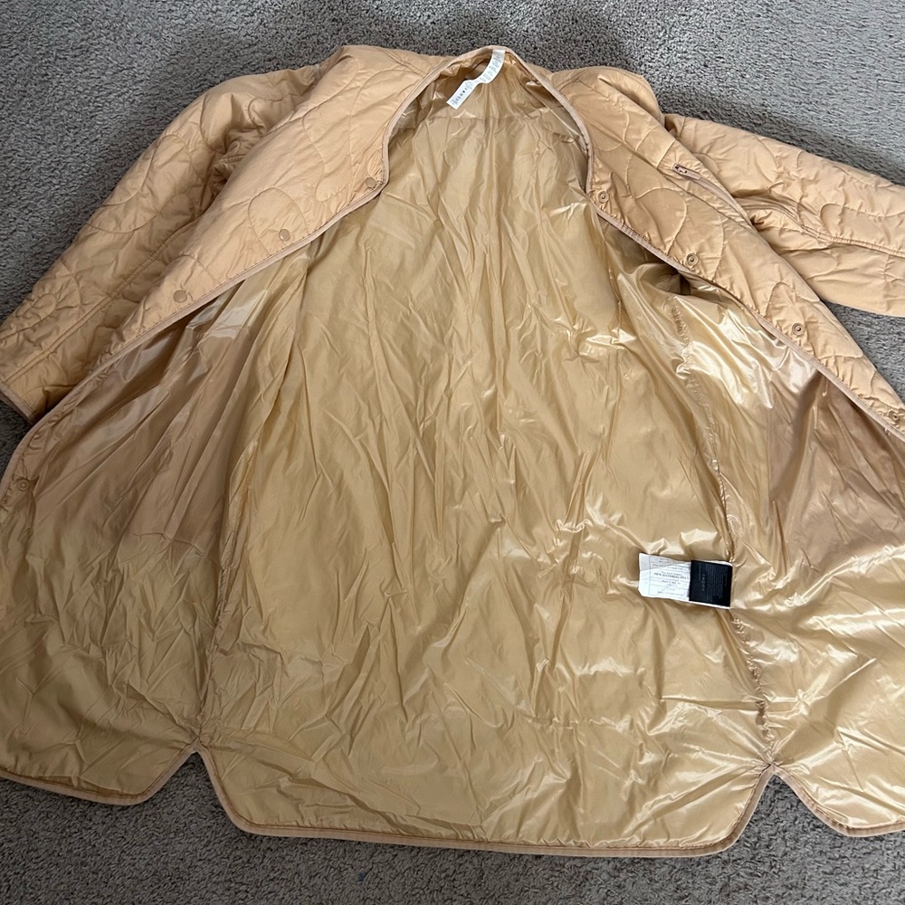 Lululemon Insulated Quilted Long Bomber- Heather Pecan Tan - Picture 11 of 11